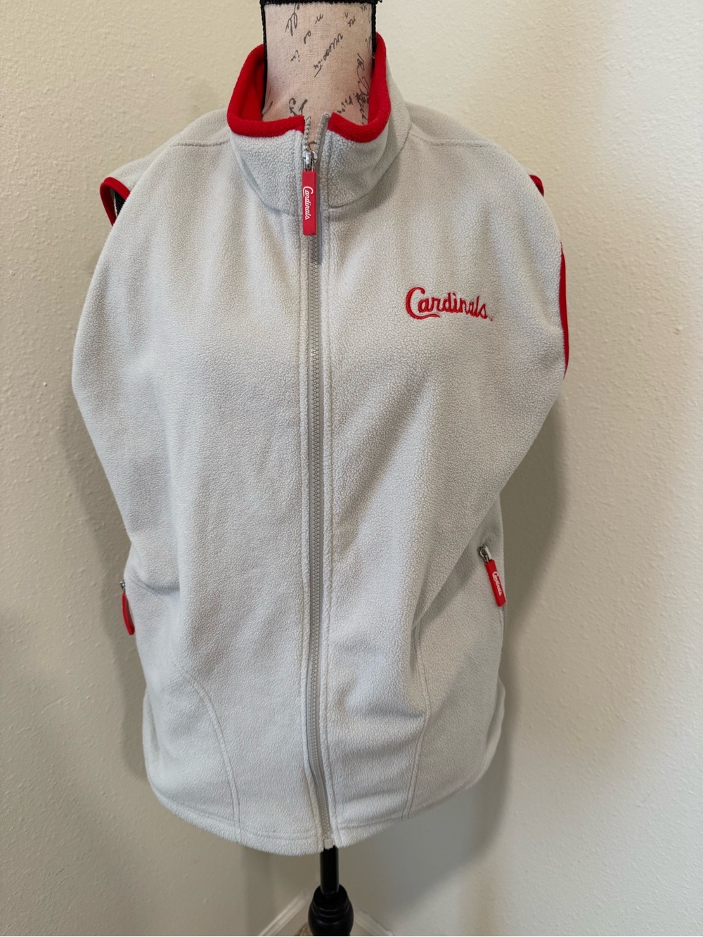 Cardinal vest jacket gray & red XL
